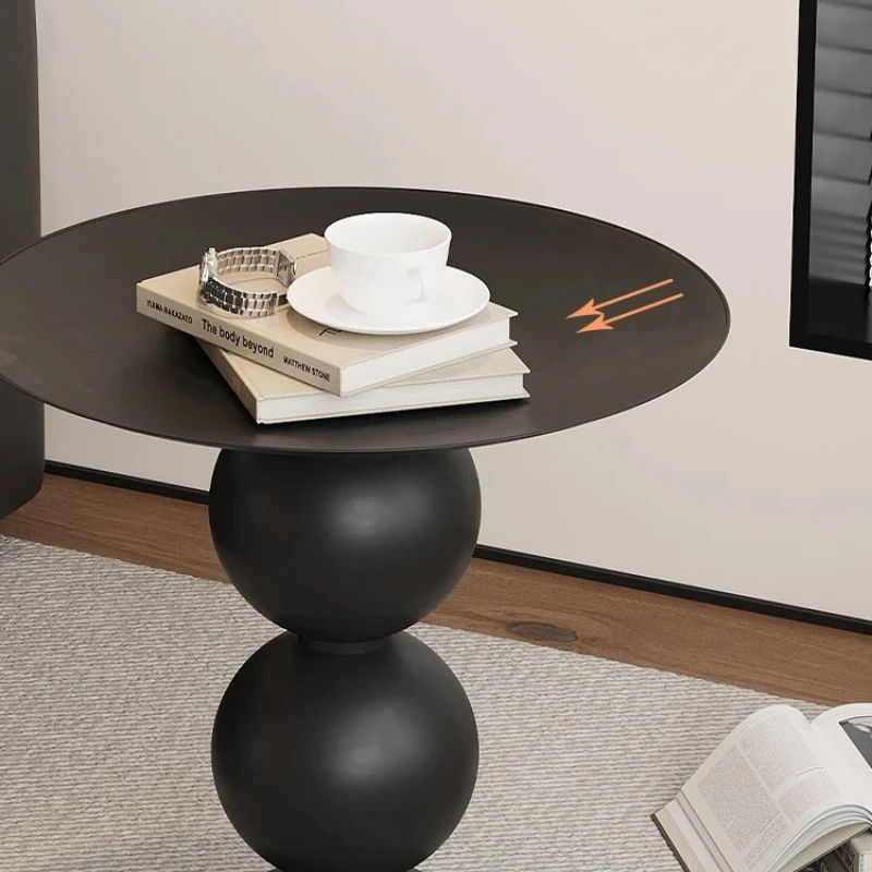 Modern Iron Art Luxury Sofa Side Table Simple Creative round Coffee Table High-End Nightstand for Bedroom - Image 3
