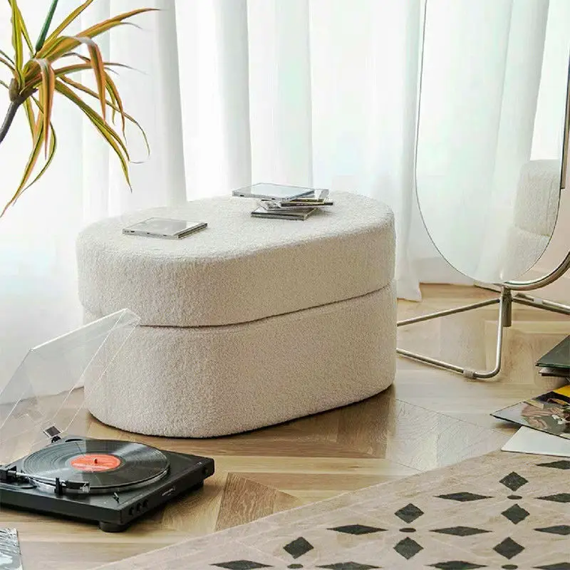 Small Stool Shoe Change Stool Chair Snake Storage Box Hidden Storage Vanity Bench Living Room Home Decoration Organizer Basket - Image 2