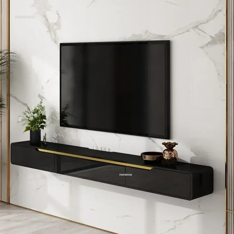 Nordic Minimalist Hanging TV Cabinets Living Room Home Furniture Small Apartment Luxury Paint Suspended Wall TV Stands y - Image 2