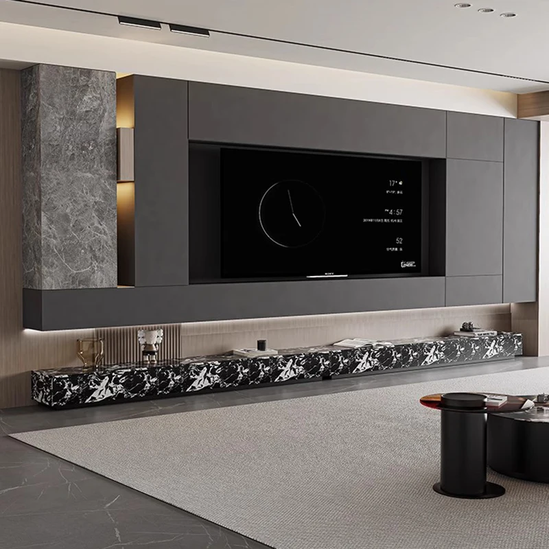 Luxury Salon Tv Stands Wall Designer Office Universal Living Room Aesthetic Tv Table White Modern Muebles Para Tv Home Furniture - Image 3