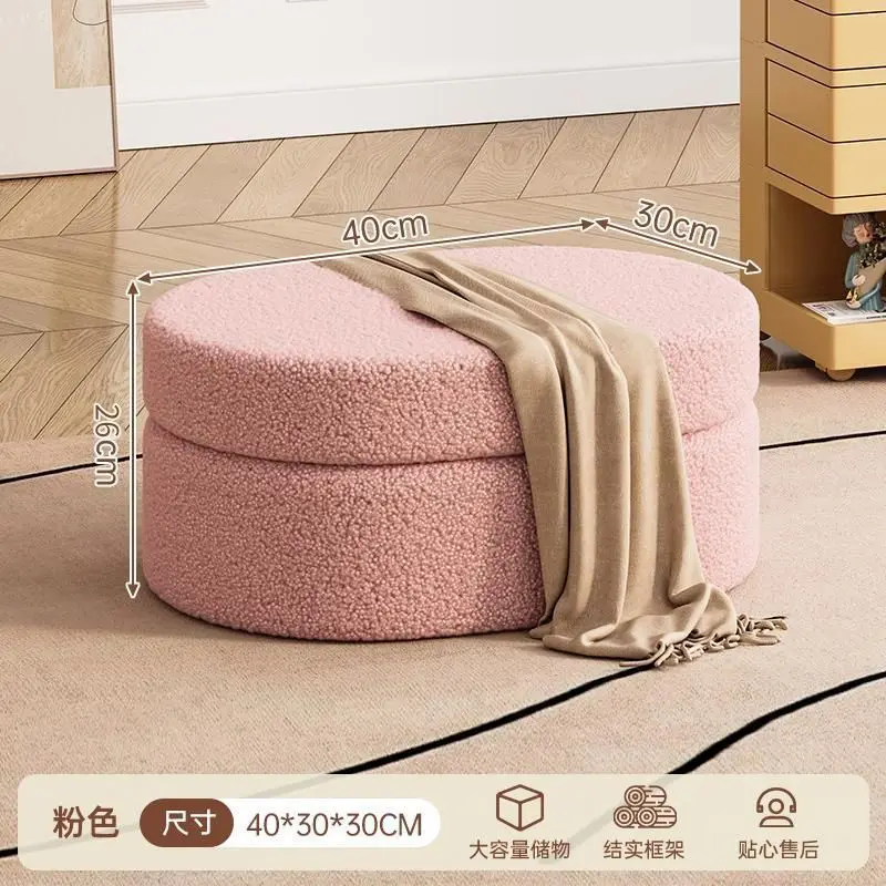 Small Stool Shoe Change Stool Chair Snake Storage Box Hidden Storage Vanity Bench Living Room Home Decoration Organizer Basket - Image 6