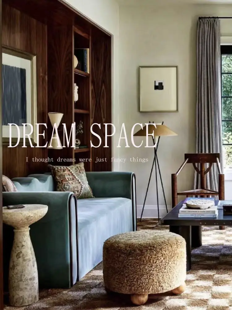 Lamb Wool Low Ottomans Medieval Cream French Fabric Shoe Changing Stool Designer Home Sofa Stools Bedroom Dressing Stool Living - Image 6