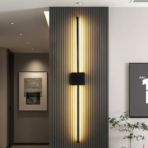 Modern LED Wall Lamp Minimalist Led Light Bedroom Bedside Long Strip Wall Sconces Living Room Sofa Home Indoor Lighting Fixture