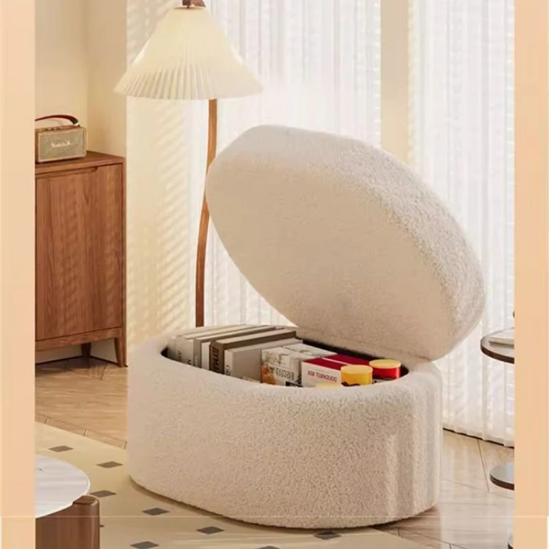 Small Stool Shoe Change Stool Chair Snake Storage Box Hidden Storage Vanity Bench Living Room Home Decoration Organizer Basket - Image 3