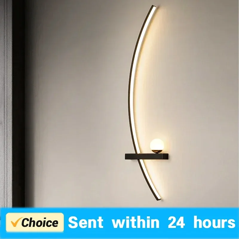 Modern LED Wall Lamps Minimalist Stripes Wall Sconce Decorative for Bedroom Bedside Home Living Room Background Lighting Luster - Image 6