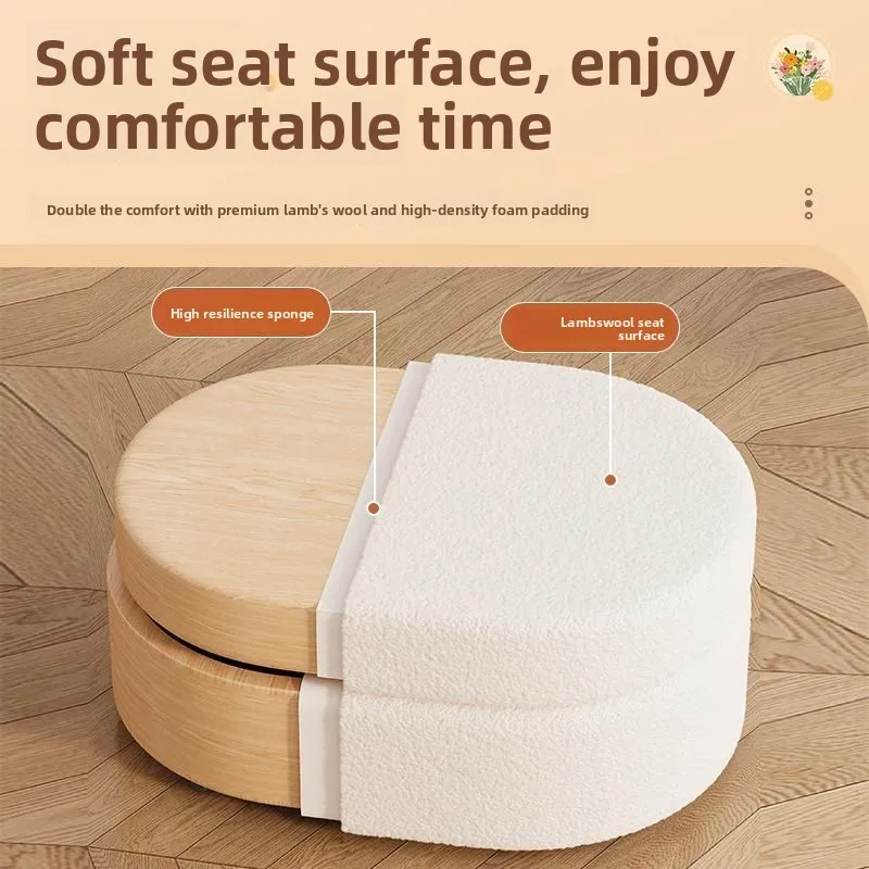 Small Stool Shoe Change Stool Chair Snake Storage Box Hidden Storage Vanity Bench Living Room Home Decoration Organizer Basket - Image 5