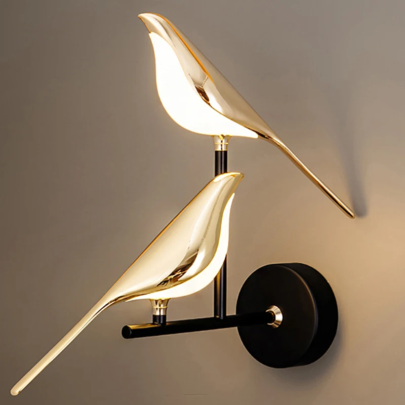 Nordic LED Golden Bird Wall Lamp Parlor Bar Bedside Hanging Light Novelty Rotatable Wall Lamp Bedroom Bedside Indoor Sconce - Image 5