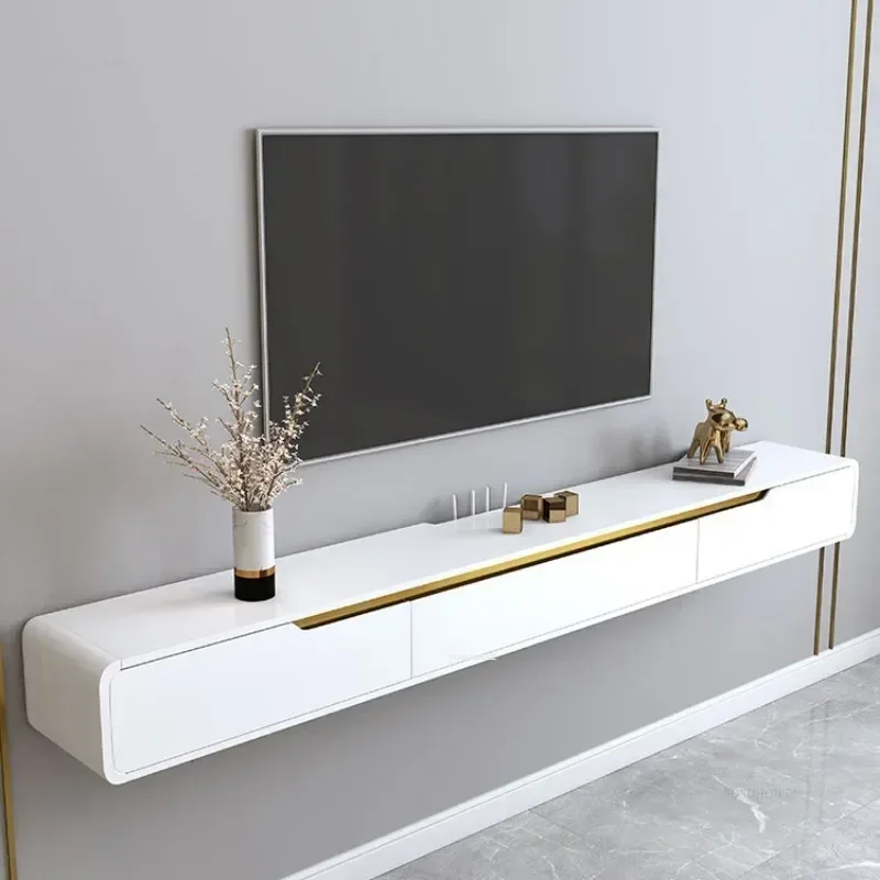 Nordic Minimalist Hanging TV Cabinets Living Room Home Furniture Small Apartment Luxury Paint Suspended Wall TV Stands y