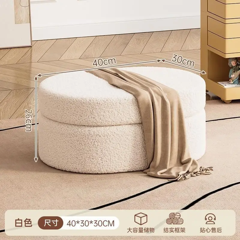 Small Stool Shoe Change Stool Chair Snake Storage Box Hidden Storage Vanity Bench Living Room Home Decoration Organizer Basket - Image 4
