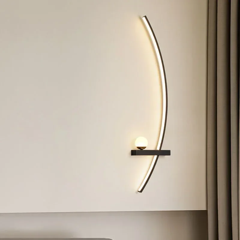 Modern LED Wall Lamps Minimalist Stripes Wall Sconce Decorative for Bedroom Bedside Home Living Room Background Lighting Luster - Image 5